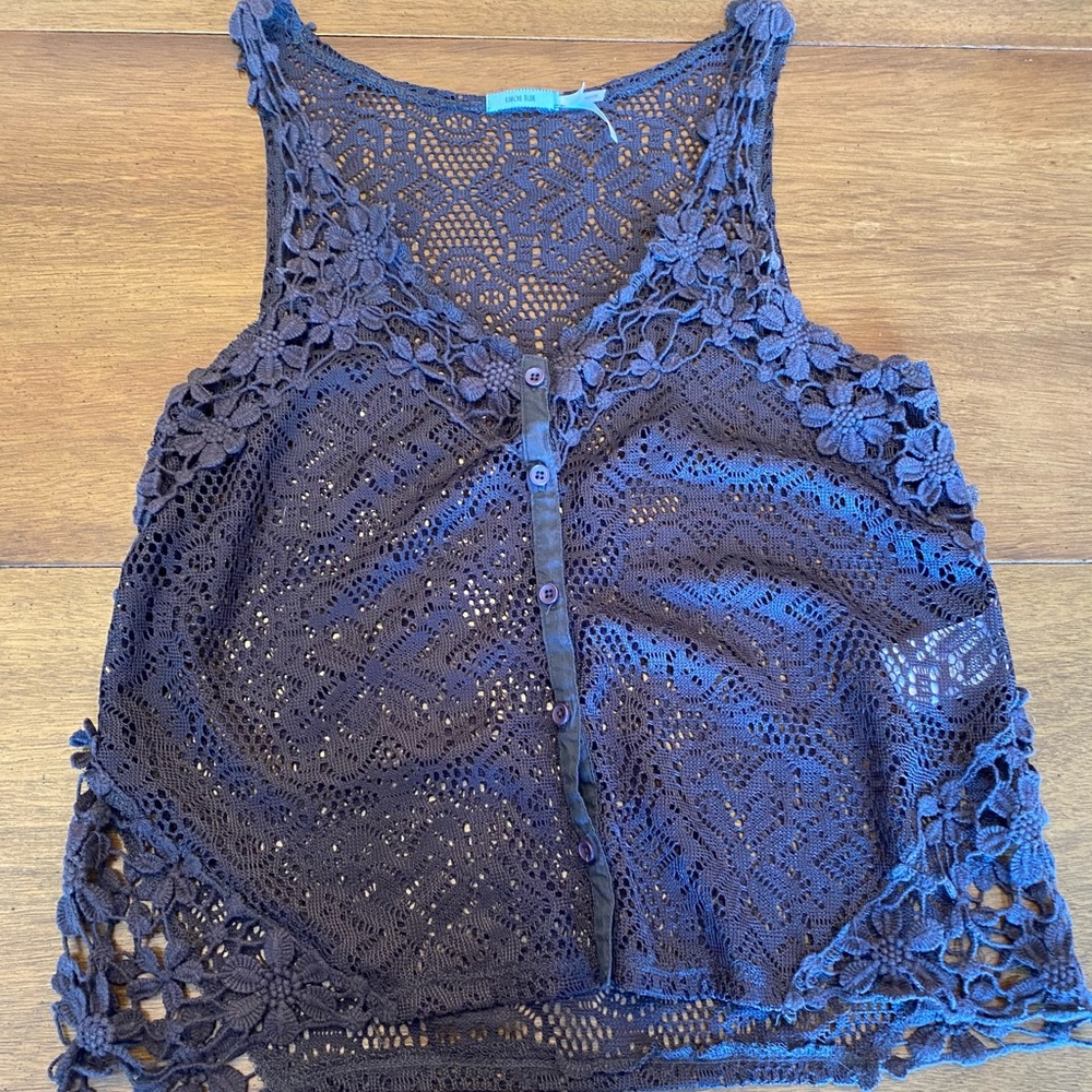 Urban Outfitters Kimchi Blue Sheer Button Top